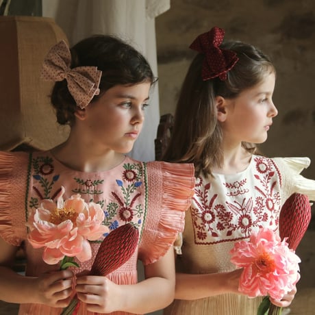 Bonjour  Dress pleated ivory taffetas