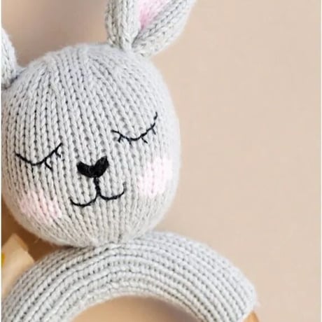 Knit a Buddy RABBIT teether