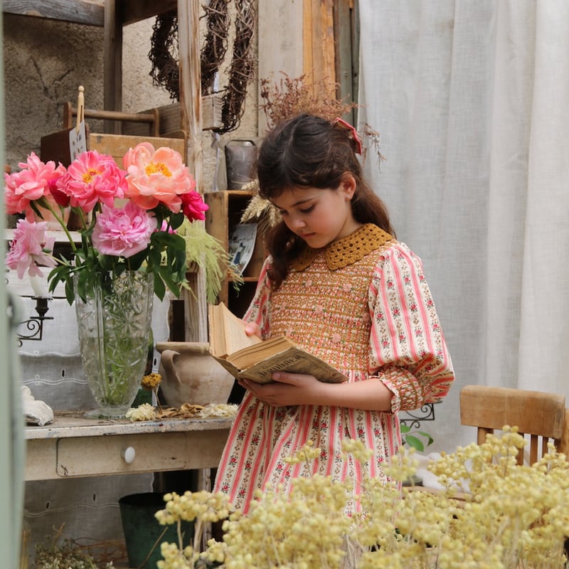 Bonjour Tunique with hair clip tapestry pink s