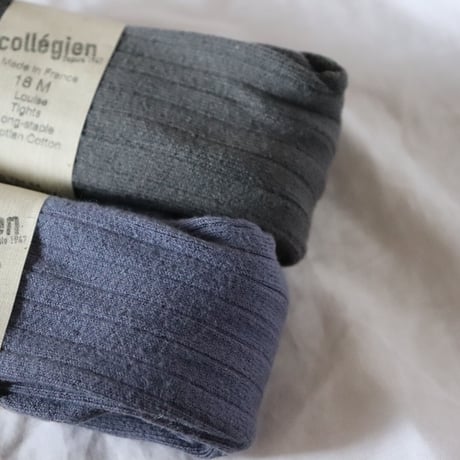 Collegien Louise Ribbed Tights   〈Fleur de Lavande〉