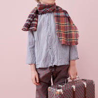 CARAMEL   LEDA TROUSER  brownbluecheck
