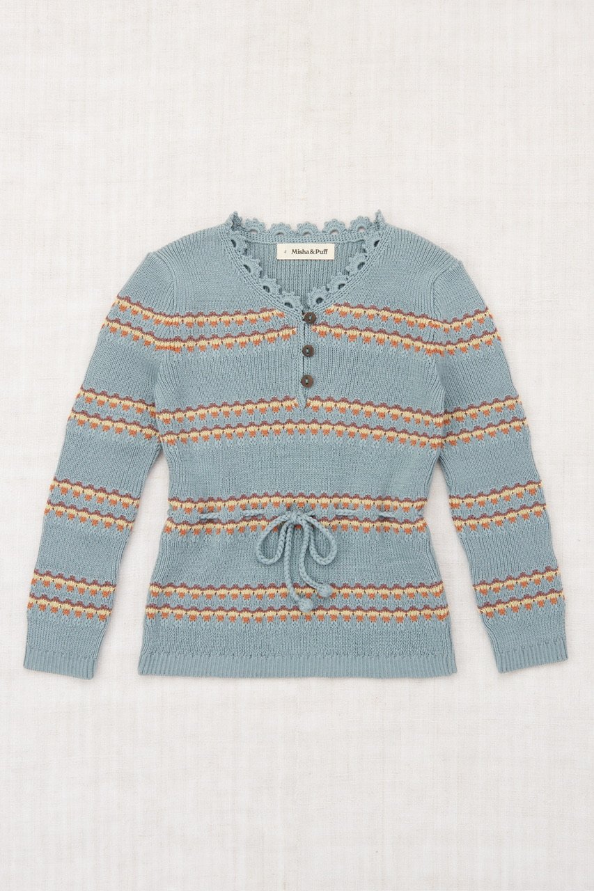 Misha&Puff Polina Top (Overcast Beaded Stripe)