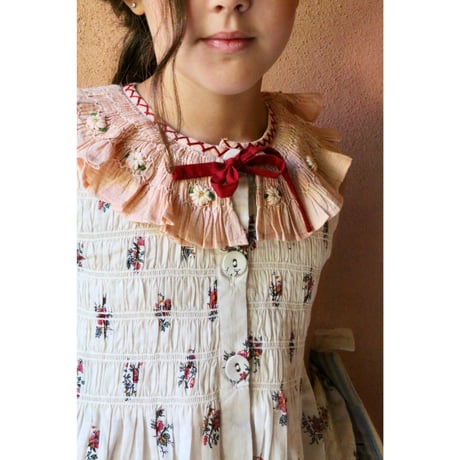 Bonjour  Tunique with hair clip Garden flowers print - cotton voile