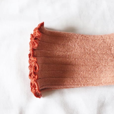 Collegien Lettuce Trim Socks【Bois de Rose】