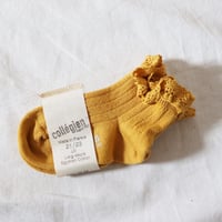 Collegien Lace Trim Ankle Socks 【Curcuma】