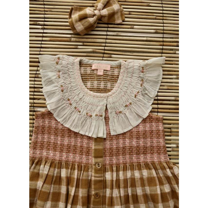 美品 タグ有り bonjour diary Ibiza top 8y Bonjour Ibiza Top + hairclip Caramel honeycom