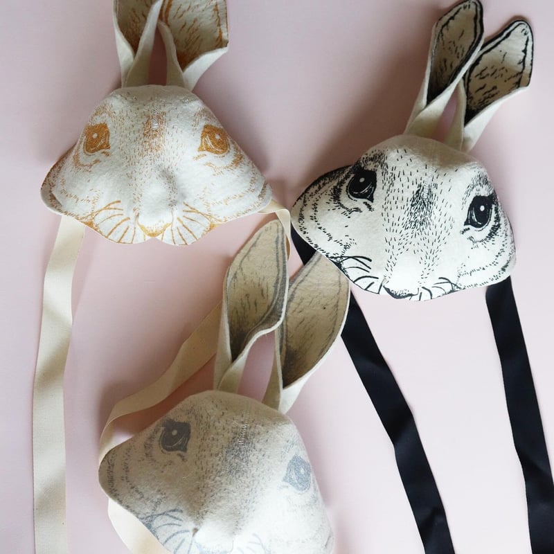 Frida's Tierchen RABBIT HEADDRESS (gold,black,