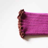 Collegien Lettuce Trim Socks【Cyclamen】