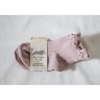Collegien Lace Trim Ankle Socks 【Vieux Rose】