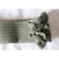 Collegien Lace Trim Knee High Socks 【sauge】