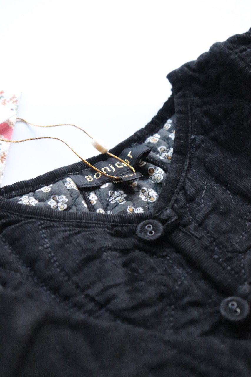 Bonjour Reversible quilted jacket black baby c