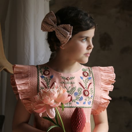 Bonjour  Dress pleated nude taffetas