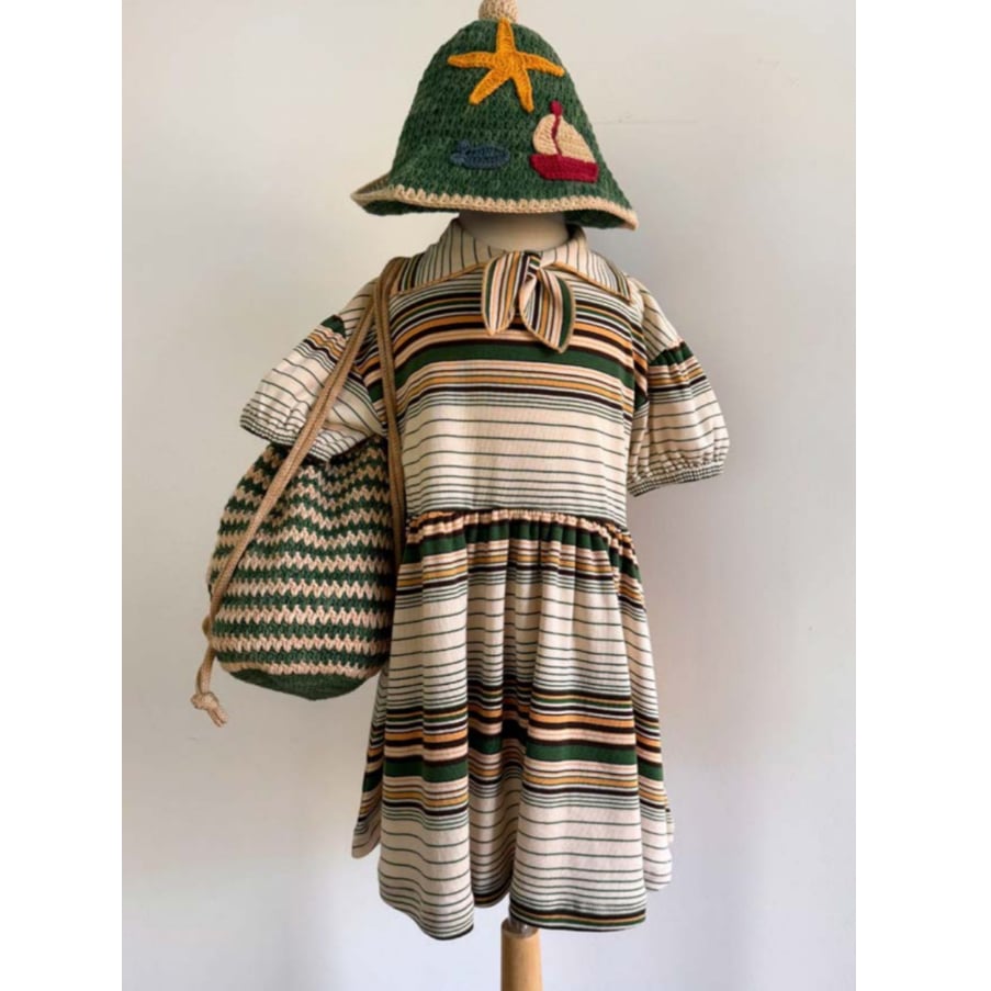 【新品】Misha＆puff Junior Scout Dress 2Y Misha&Puff Junior Scout Dress/ Lawn Patio Stri