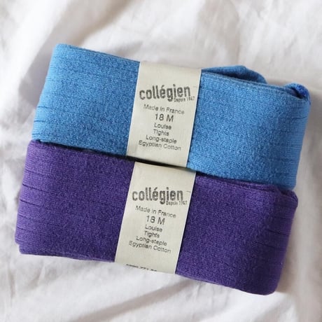 Collegien Louise Ribbed Tights   〈 Iris de Provence〉