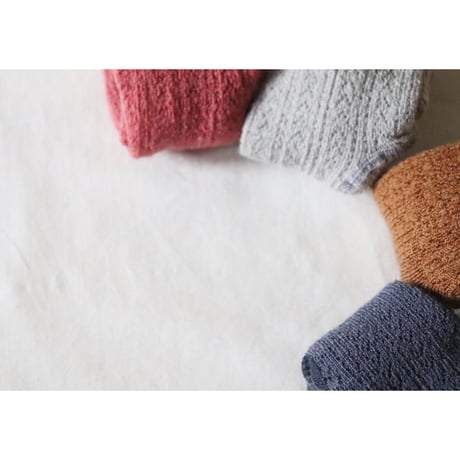 Collegien ◎Pointelle merino wool tights (Fleur de Lavande)