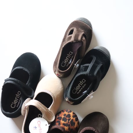 Cienta   Velcro Onestrap Shoes  (Crudo ベロア)