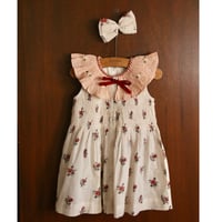 Bonjour  Tunique with hair clip Garden flowers print - cotton voile