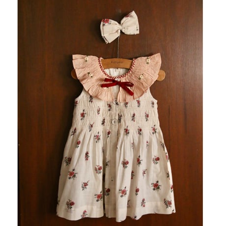 Bonjour  Tunique with hair clip Garden flowers print - cotton voile