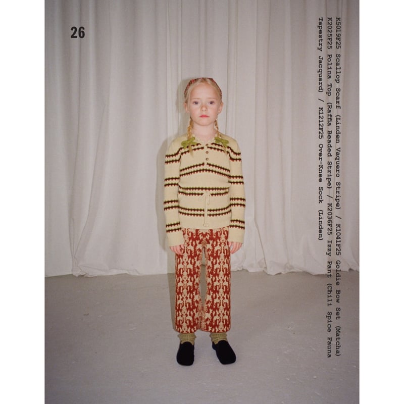 Misha&Puff Scallop Scarf(Linden Vaquero Stripe