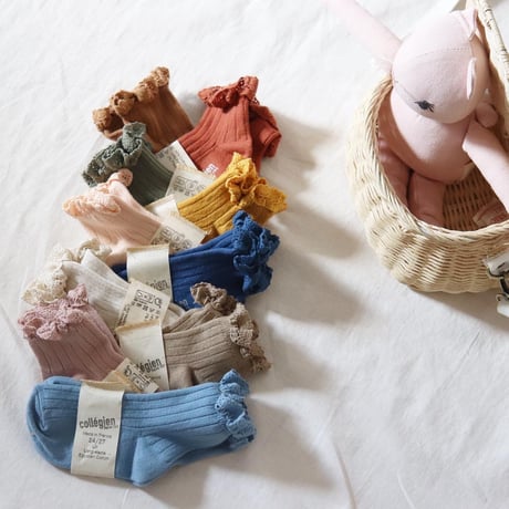 Collegien Lace Trim Ankle Socks 【Pain d'Epice】