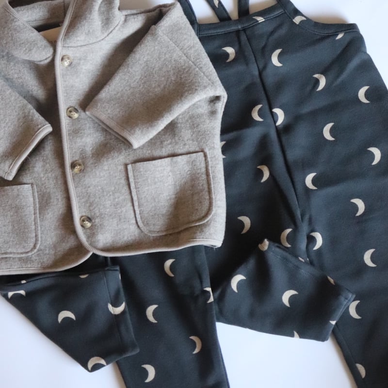 organic zoo Charcoal Midnight Dungarees | hanakao