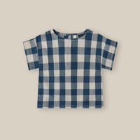 organic zoo   Pottery Blue Gingham Boxy T-shirt