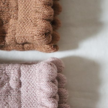 Collegien Pointelle Organic Cotton  Knee-high Socks【Caramel au Beurre sale】