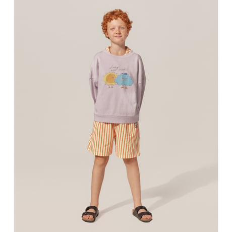 the campamento Orange Stripes Shorts