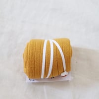 Collegien Plain Ribbed Knee-high Socks (Curcuma)