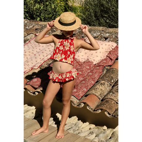 Bonjour  Swimsuit Gaughin print - Vanilla dyed light canvas