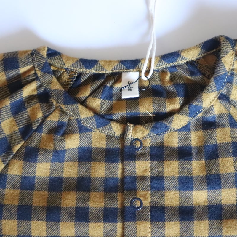 ロンパース・カバーオール organic zoo gingham check bodysuit Blueberry Gingham Onesie | Organic Zoo