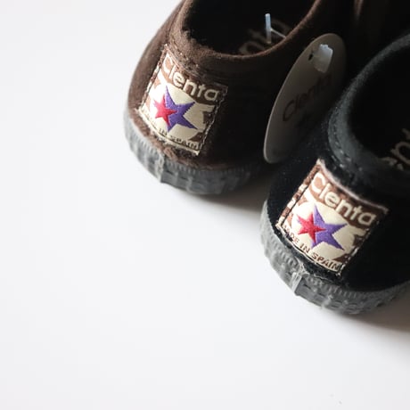 Cienta   Velcro Tstrap Shoes  (Black ベロア)