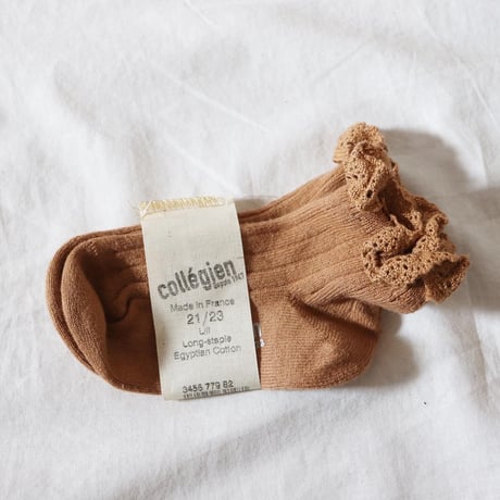 Collegien Lace Trim Ankle Socks 【Caramel au Beurre Sale】
