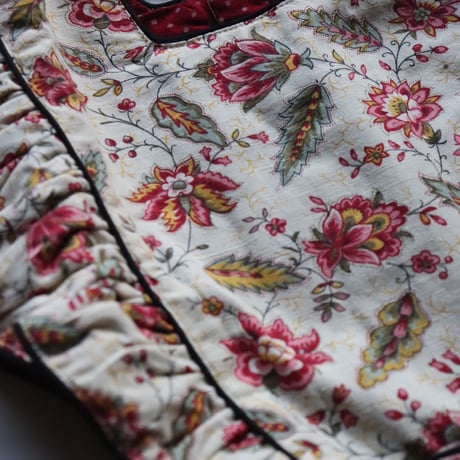Bonjour  Apron dress Aline print / black lt canvas piping