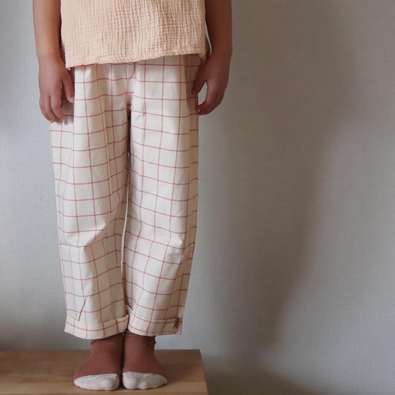 nixnut Stic Pants (papaya checkered) | hanakao