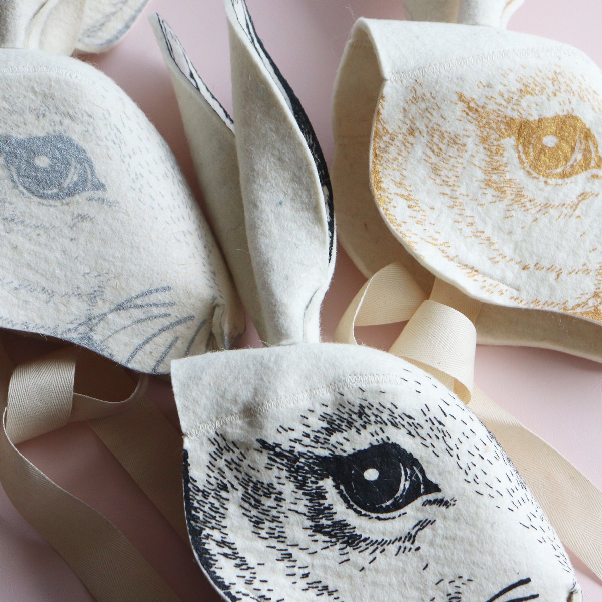 Frida's Tierchen RABBIT HEADDRESS (gold,black,