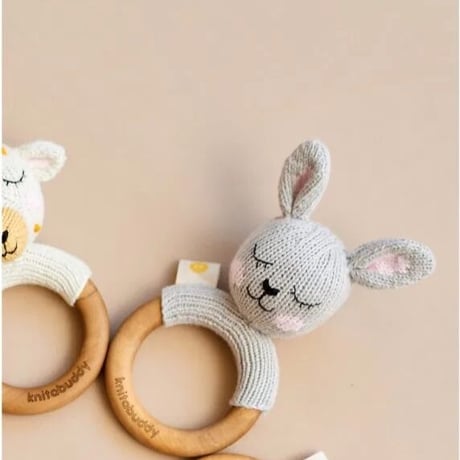 Knit a Buddy RABBIT teether