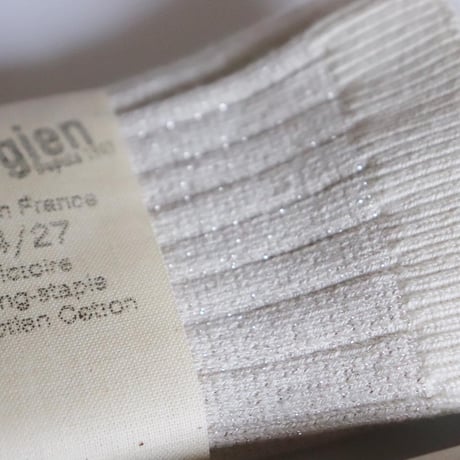 Collegien  Glitter Ribbed Crew Socks 【Doux Agneaux】