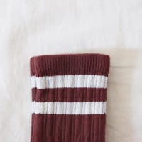Collegien  Ribbed Varsity Crew socks (Chataigne)