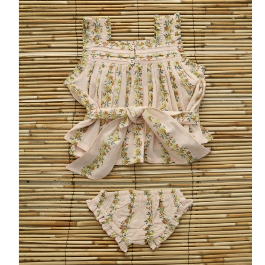 Bonjour Set top& Panty Farandole flowers print