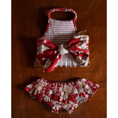 Bonjour  Swimsuit Gaughin print - Vanilla dyed light canvas