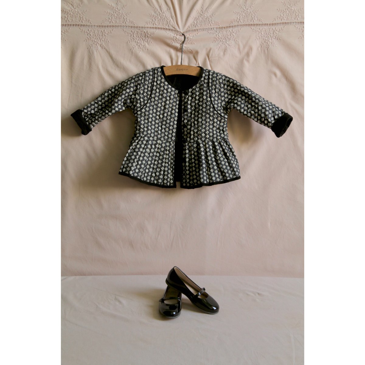 bonjour diary リバーシブルキルティングペプラムジャケット　6y bonjour diary リバーシブルキルティングペプラムジャケット 6y - メルカリ