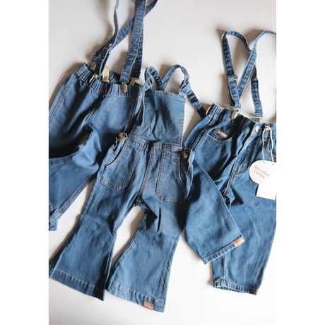 TWIN COLLECTIVE  Farrah Flare Overall - Western Blue