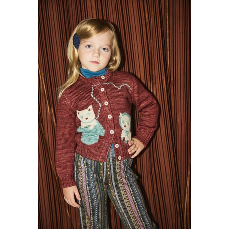 Misha&Puff  Three Little Kittens Cardigan (Madder Root)