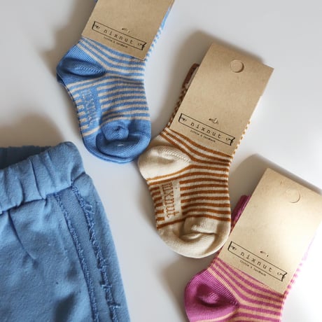 nixnut  Striped Socks(Sky)