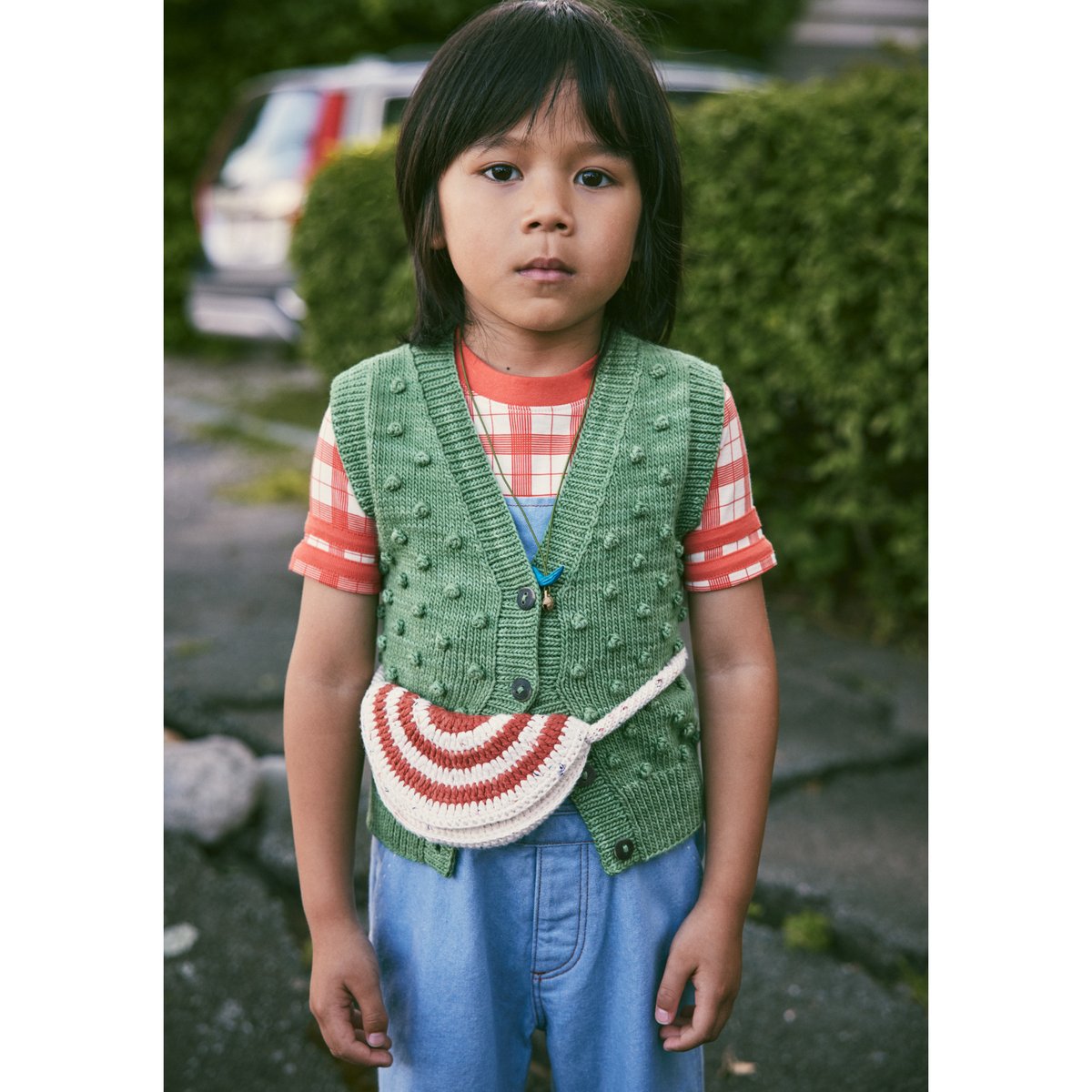 【美品】Misha&puff コンフェッティジレ　12-18m Misha&Puff Auggie Popcorn Vest/Jadeite | hanakao