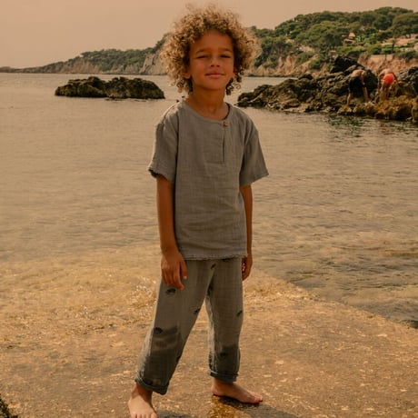 STUDIO BOHEME PARIS pants cousin (grey blue/puffer fish)