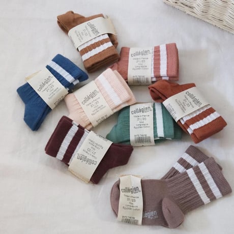 Collegien  Ribbed Varsity Crew socks (Bleu Saphir)