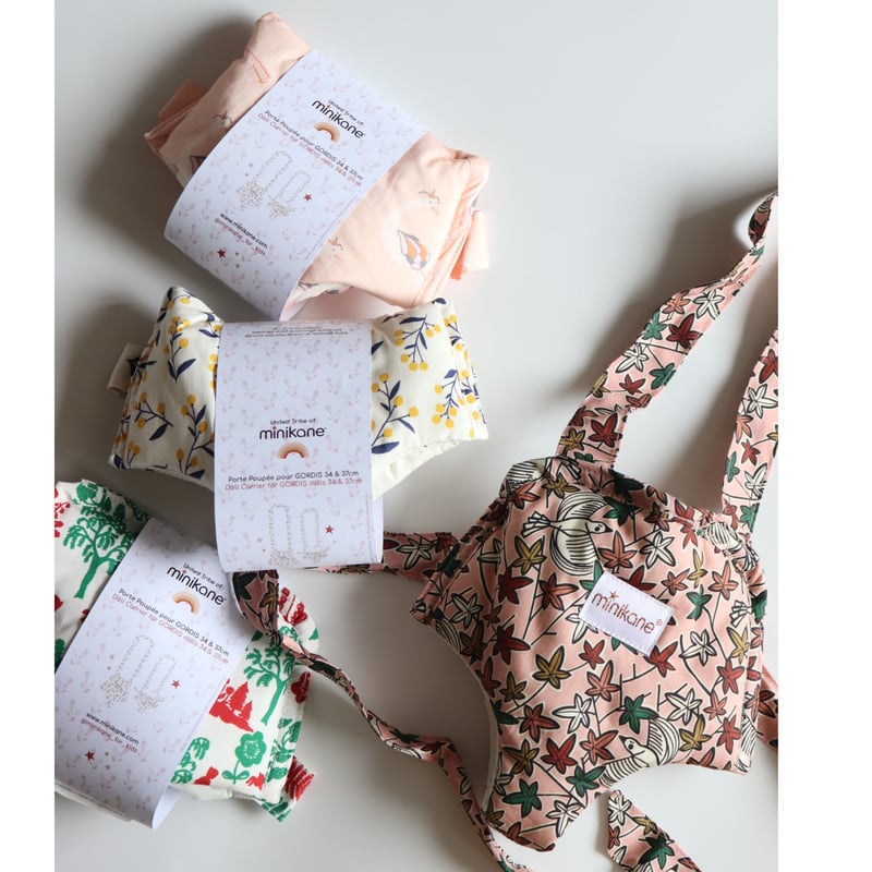 ドールキャリア❤︎ハンドメイド スケア薄パープル ボタニカル紫大花柄