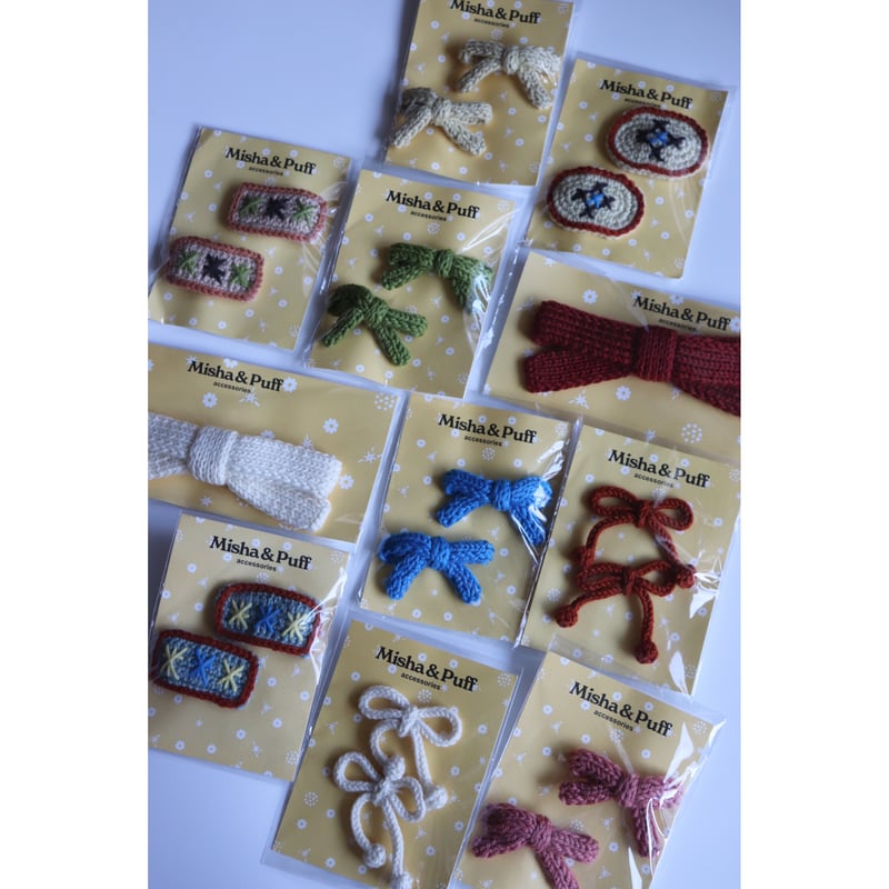 本日限定価格　misha and puff タイダイスケポン Misha&Puff Popcorn Bow Elastic (Sugar) | hanakao